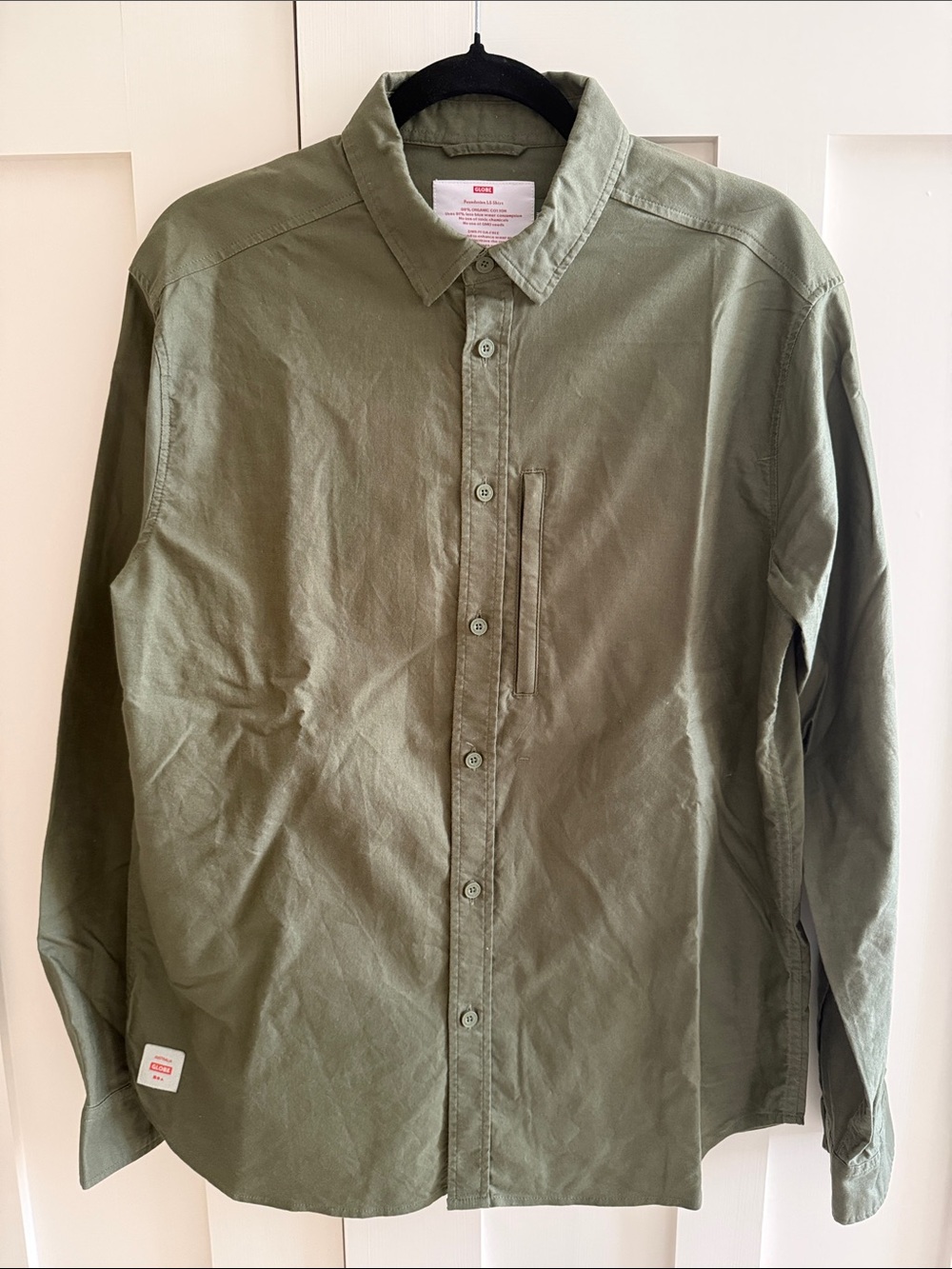 Globe Olive Green Long Sleeve Button-Down Shirt